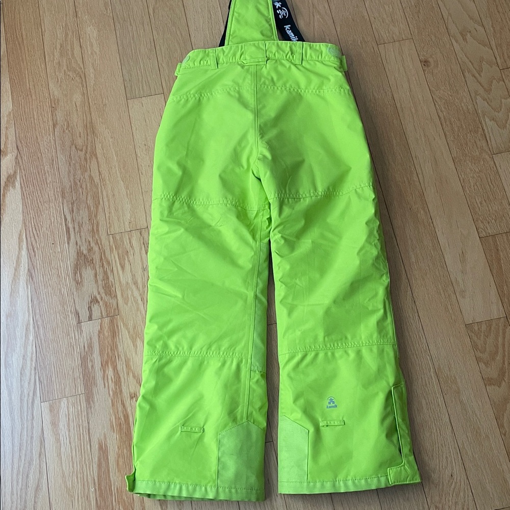 Kamik Kids Harper Bib Snow Pants - Lime Green - Picture 6 of 6